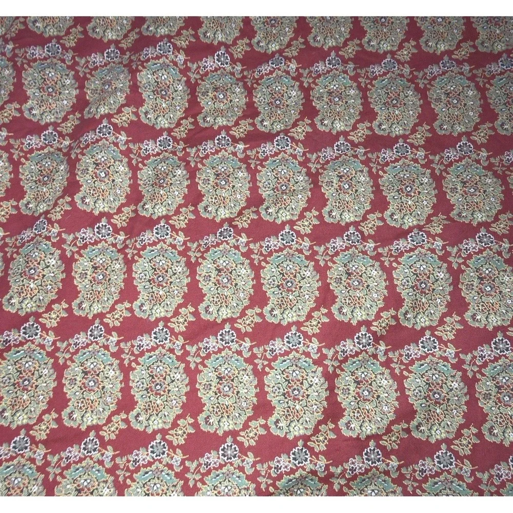 Pottery Barn Greta Bhotah Duvet Cover KING Red Paisley Cotton Linen Blend Boho